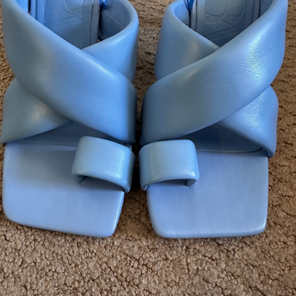 Zara Powder Blue Mules
